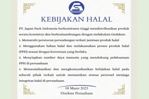 Sertifikat Halal Japan Pack Indonesia